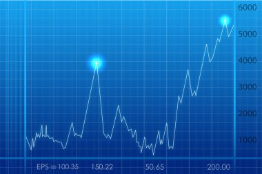 illustration of abstract business growth graph clipart