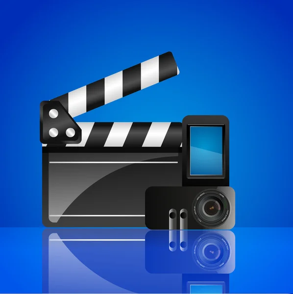 Illustration Clapper Board Camera Isolated Background — Stock Photo, Image