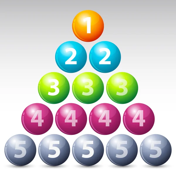 Illustration Colorful Number Balls White Background — Stock Photo, Image