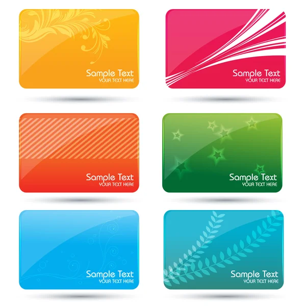 Illustration Colorful Business Cards White Background — Stock Photo, Image