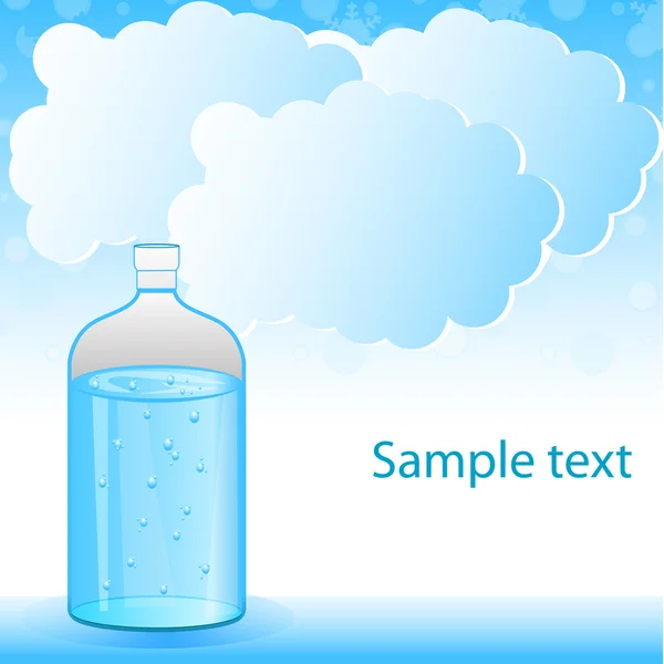 Ilustração Nuvens Com Tanque Água — Fotografia de Stock