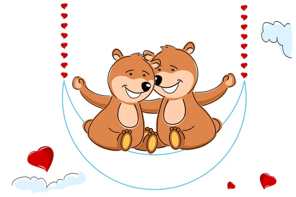 Milující teddy bears — Stock fotografie