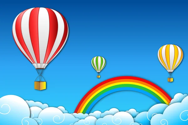 Illustration Parachute Rainbow — Stock Photo, Image