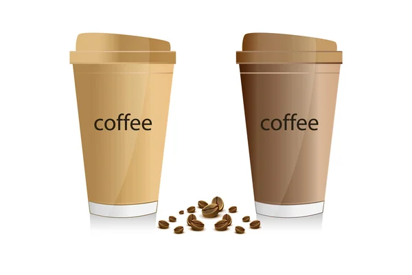 Illustration Von Kaffeeglas Auf Weißem Hintergrund — Stockfoto