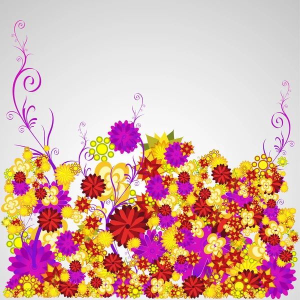 抽象花卉背景的插图 — 图库照片