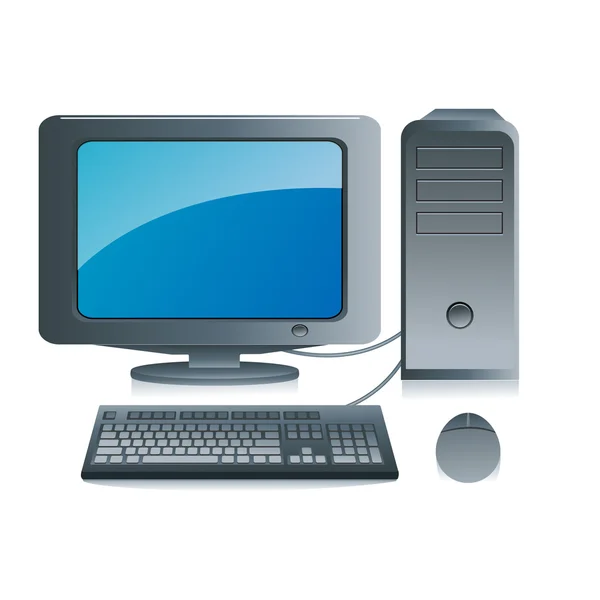 Illustration Computer White Background — Stock Photo, Image