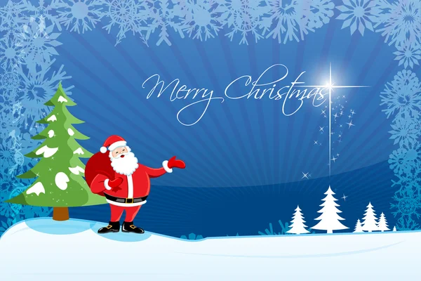 Cartão de Natal alegre abstrato com santa — Fotografia de Stock