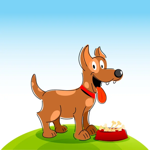 stock image illustration of happy dog