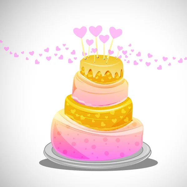 Illustration Abstract Birthday Cake — Stock Photo, Image