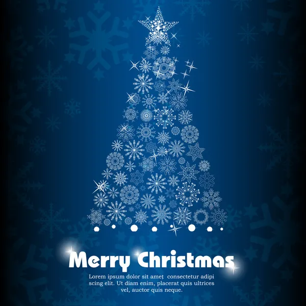 Blommig merry christmas card — Stockfoto