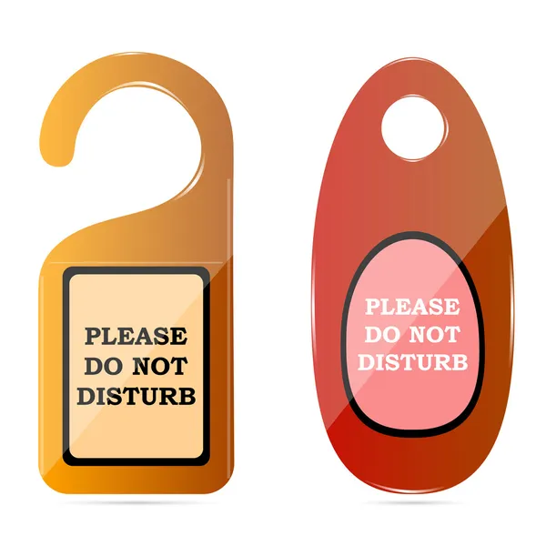 stock image illustration of do not disturb tags on white background