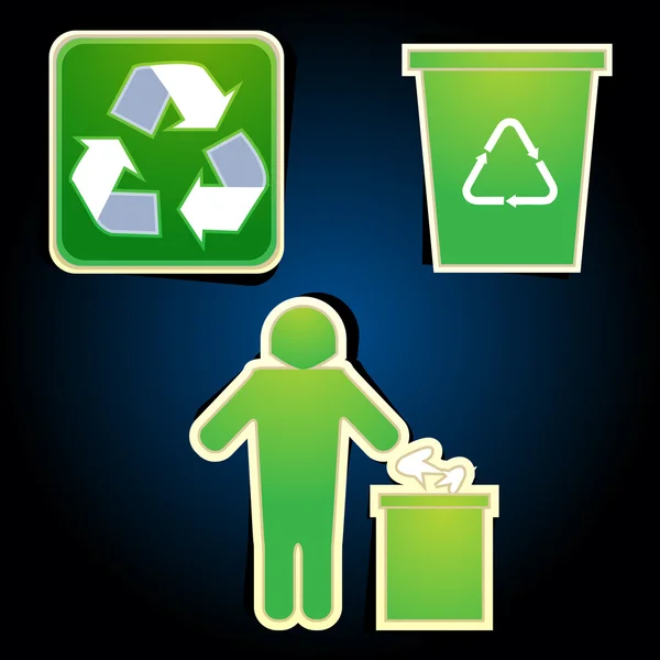 リサイクル アイコンの図 — ストック写真