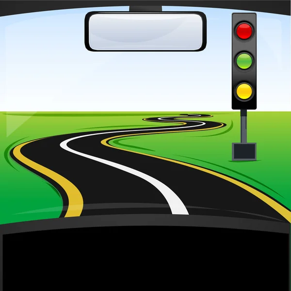 Sygnał ruchu na drodze — Zdjęcie stockowe