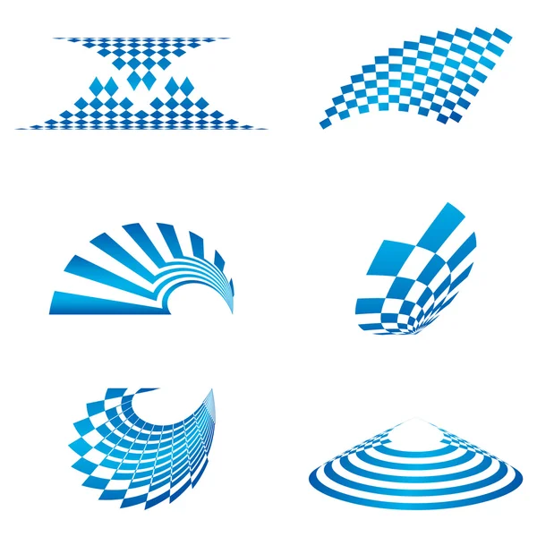 Иллюстрация Различных Форм Логотипа Белом Фоне — стоковое фото