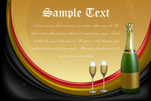 Illustration Celebration Card Wine — Stock Photo, Image