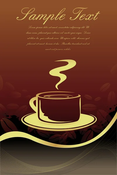 Illustrazione Biglietto Buongiorno Con Caffè — Foto Stock