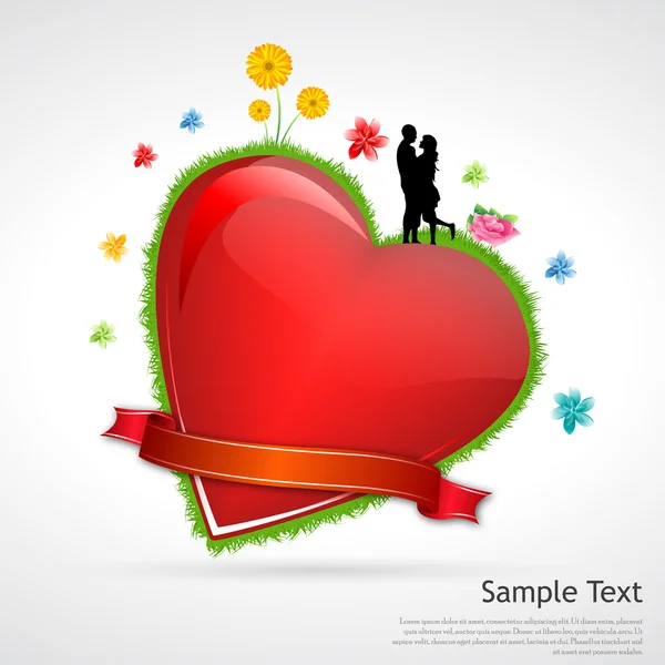 Illustratie Van Valentijn Kaart Witte Achtergrond — Stockfoto