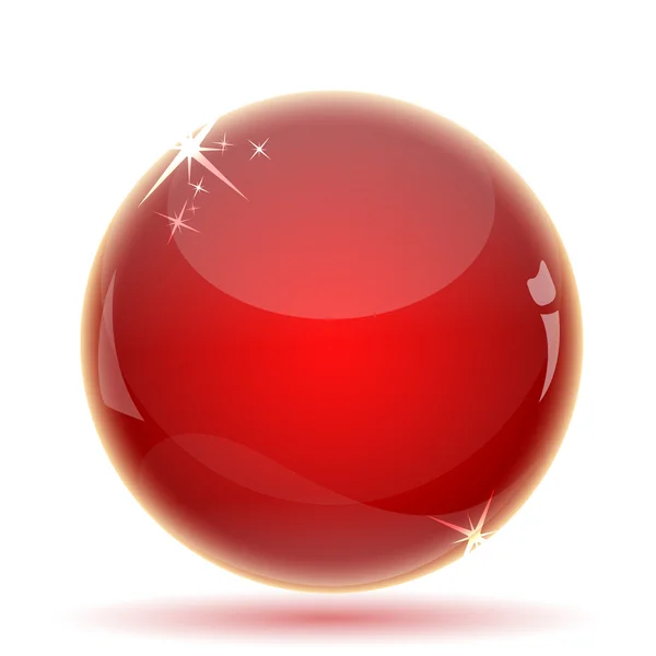 Εικονογράφηση Του Κόκκινο Κρύσταλλο Μπάλα Απομονωμένες Φόντο — Φωτογραφία Αρχείου