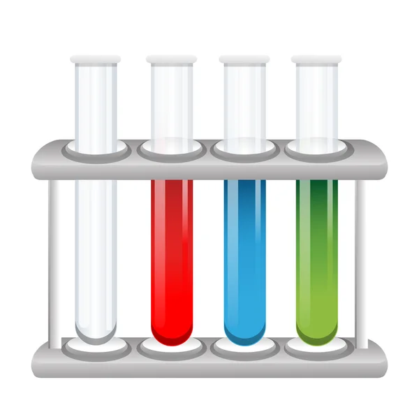 Illustration Colorful Test Tubes White Background — Stock Photo, Image