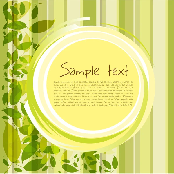 Illustration Natural Card Leaves Sample Text — Stock Photo, Image