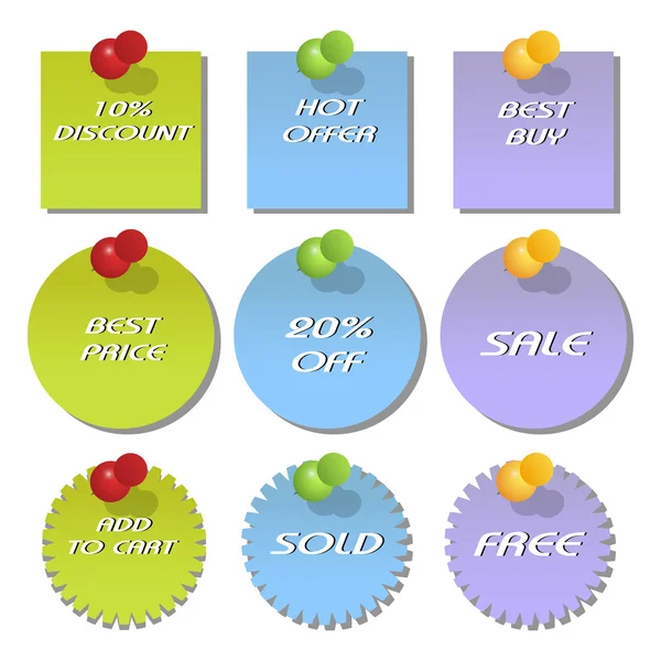 Sale and discount tags — Stock Photo, Image