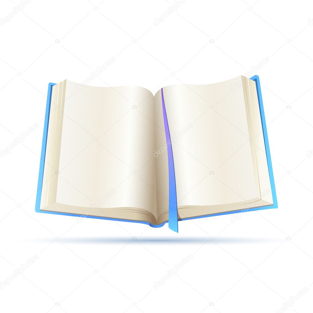 illustration of open book on white background
