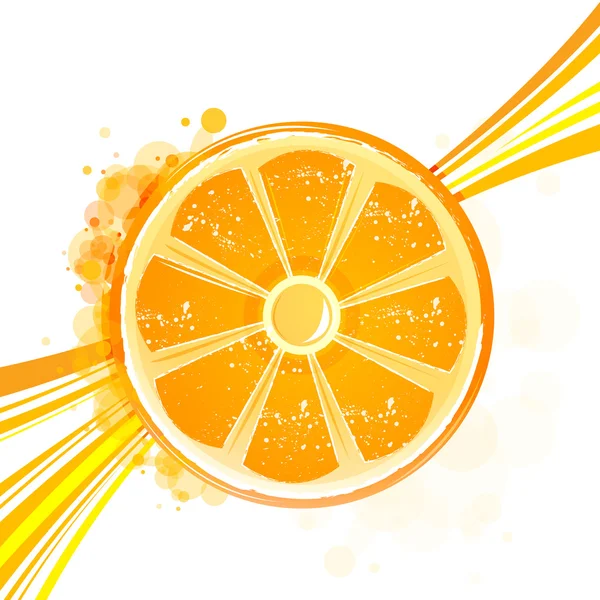 Illustration Orange Wave White Backgriund — Stock Photo, Image