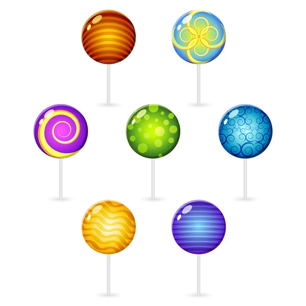 Lollypops decorados diferentes — Fotografia de Stock