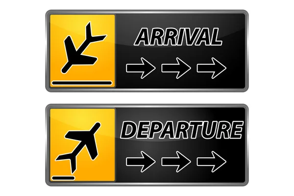 Illustration Arrival Departure Tags White Background — Stock Photo, Image