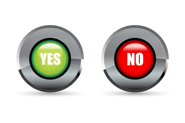 Sí y no botón — Foto de Stock