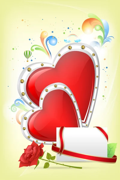 Streszczenie valentine karty — Zdjęcie stockowe