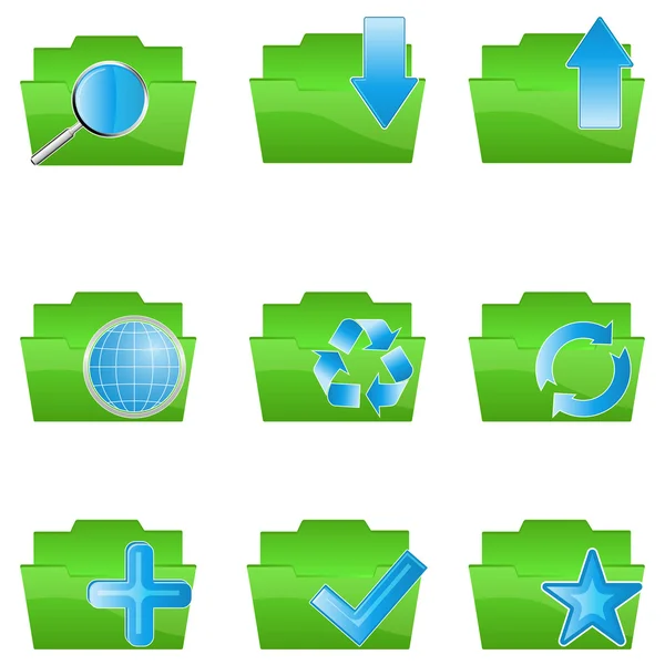 Folder icons — Stock Photo, Image