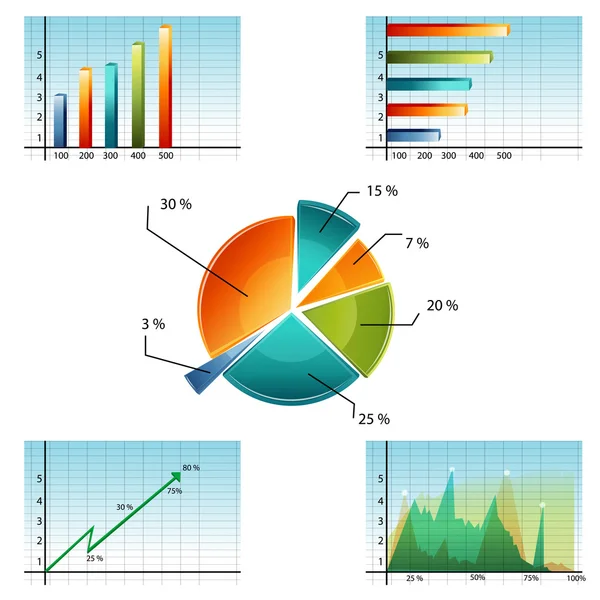 Wykresów biznesowych — Zdjęcie stockowe