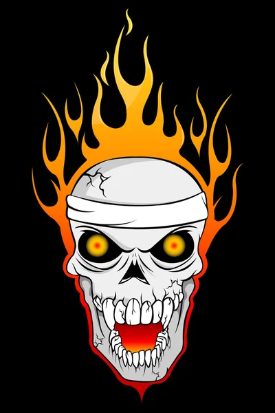 Burning skull — Stock Photo, Image