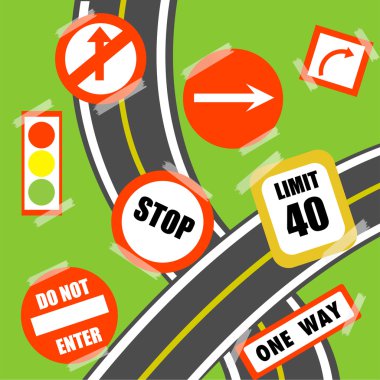 Road signs clipart