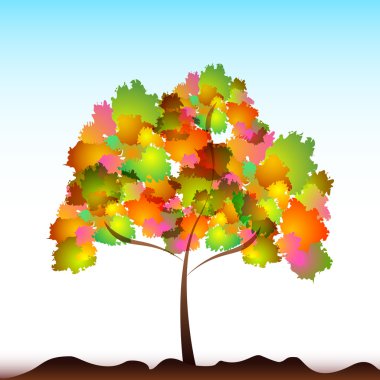 Colorful tree clipart