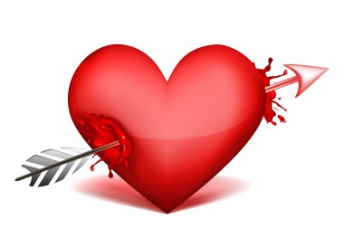 Heart with arrow clipart