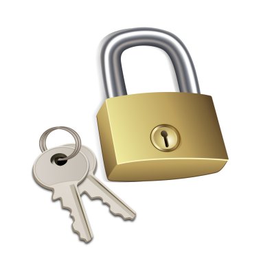 Lock with keys clipart