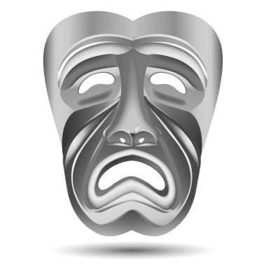 Sad face mask clipart