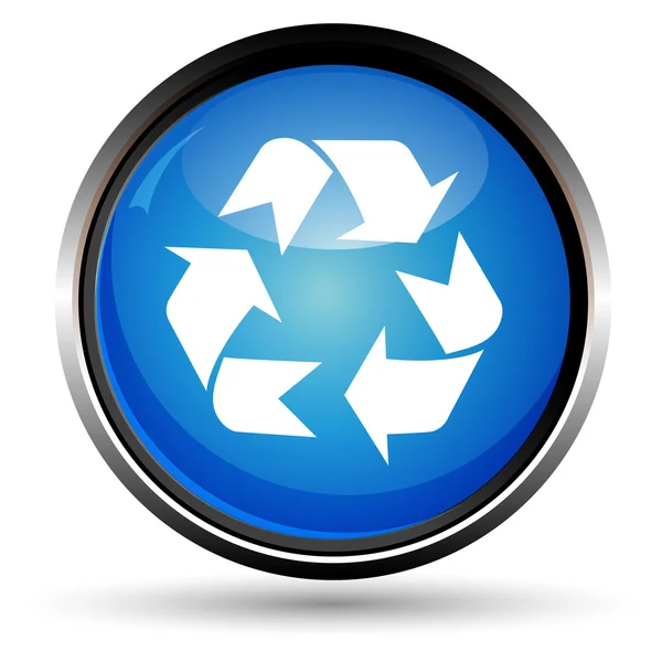 Botão de reciclagem — Fotografia de Stock