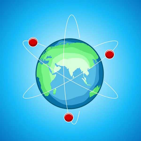 Атомный глобус — стоковое фото