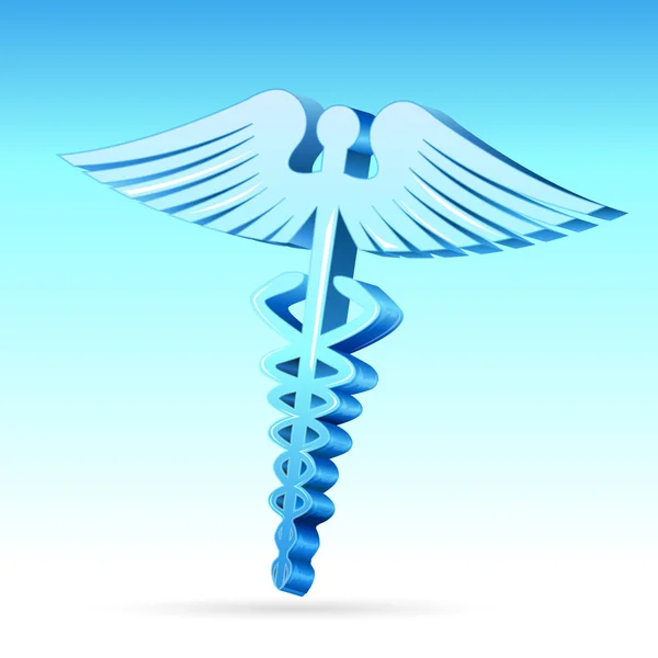 Caduceus on abstract background — 图库照片