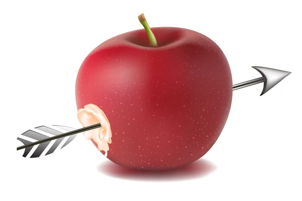 Apple dengan panah — Stok Foto