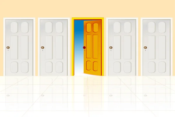 Kilka drzwi — Zdjęcie stockowe
