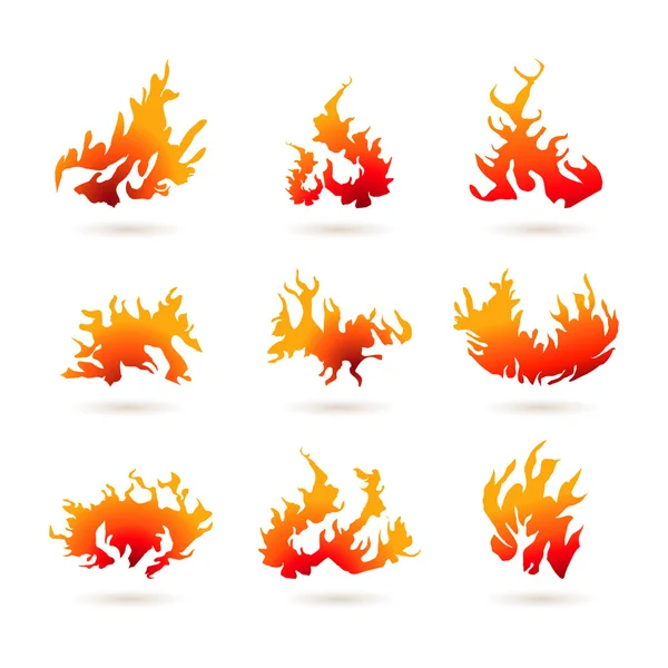 Different shapes of fire — Stock Photo, Image