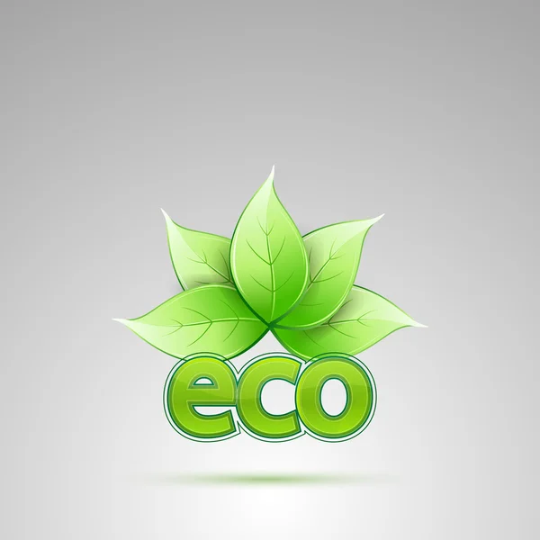 Eco with leaves — Stock Photo, Image