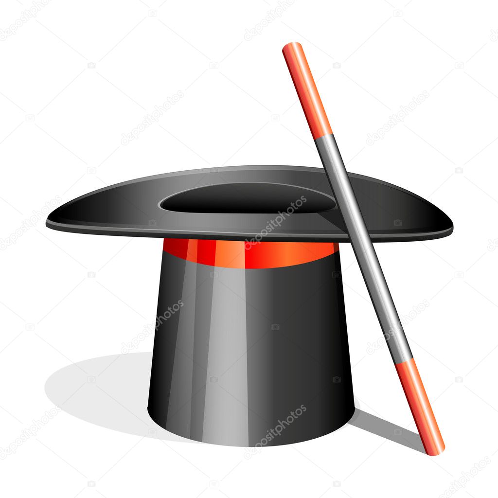 Magic hat with stick — Stock Photo © get4net #5044050