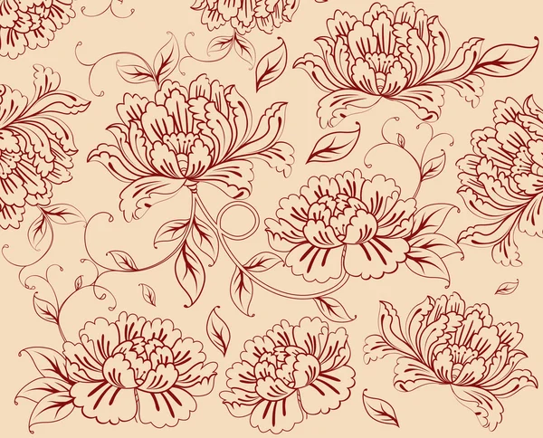 Fondo floral sin costuras — Archivo Imágenes Vectoriales