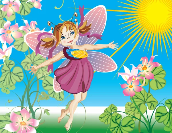 Little fairy — Stockvector