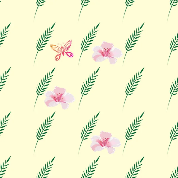 无缝花卉背景 — 图库矢量图片